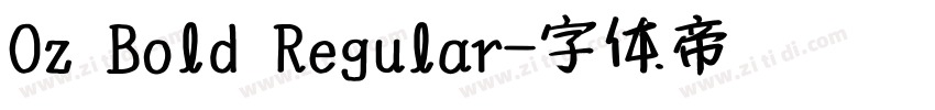 Oz Bold Regular字体转换